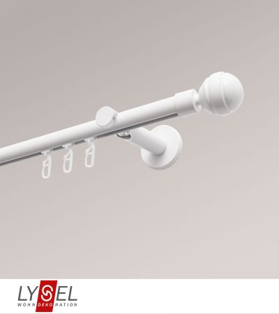 Lysel - SET Opal Innenlauf 160cm Träger offen mit Endstücke Kugel in Weiß