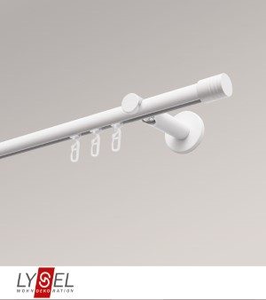 Lysel - SET Opal Innenlauf 200cm Trger offen mit Endstcke Zylinder in Wei